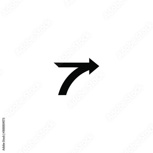 Free Download Stylized arrow symbol pointing rightward direction on a clean simple background - GFXLoad