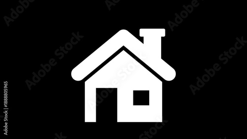 simple animation of white house icon