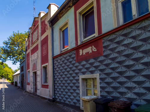 Colorful houses in Pyzdry