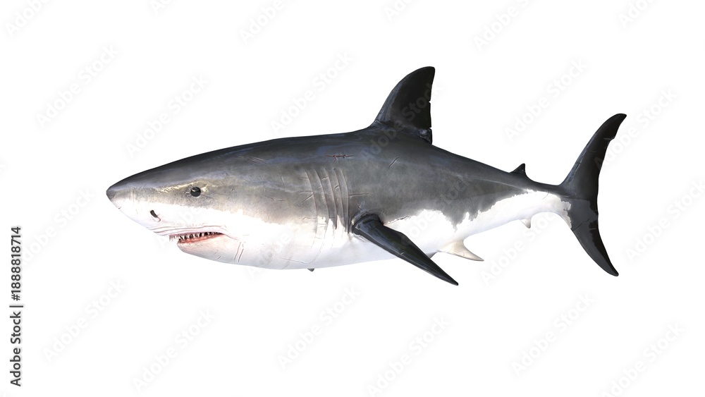 Fototapeta premium great white shark attack