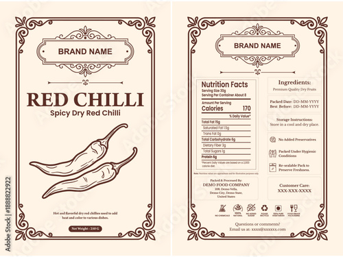 Red Chilli Spice Packaging Design