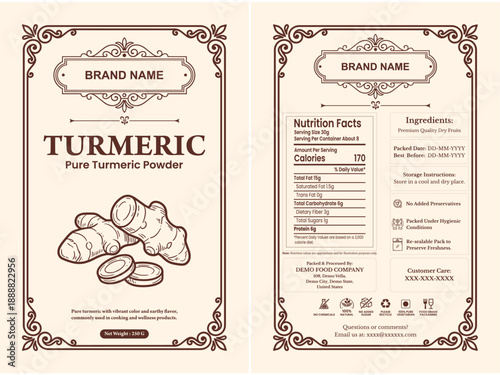 Turmeric Spice Packaging Design
