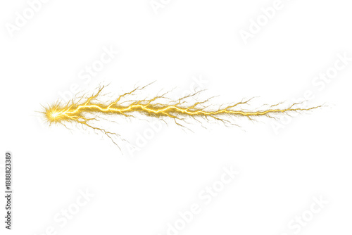 Golden lightning bolt vector illustration
