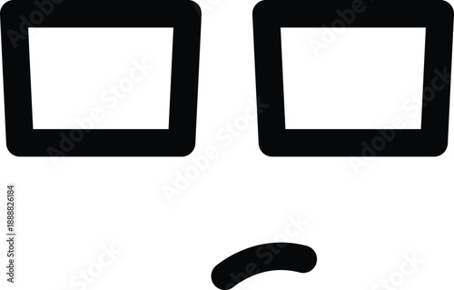 Simple black framed square glasses