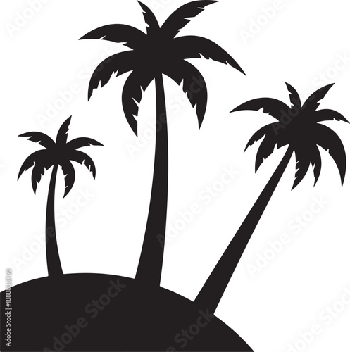  set of palm trees, palm, tree, tropical, vector, silhouette, beach, nature, leaf, illustration, summer, coconut, palm tree, island, plant, design, travel, pattern, sea, sun, palms, branch, palmtree