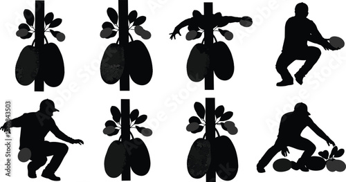 Silhouettes of girls and woman with floral and nature elements vector illustration