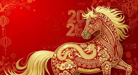 happy new year chinese house and dragon statue