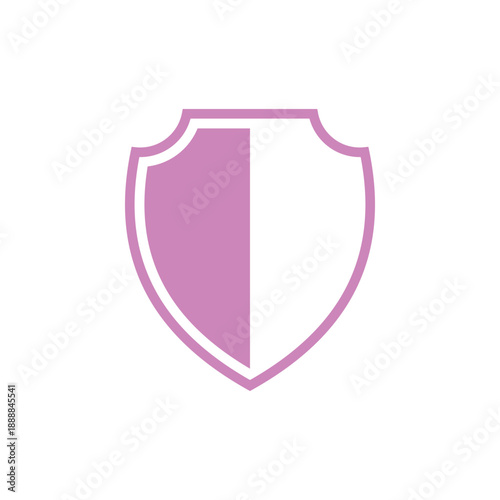 Simple Shield Icon Logo Template Illustration Design