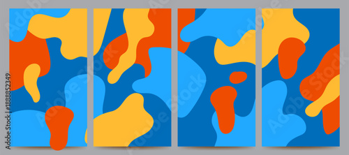 colorful abstract background set design for banner, poster, template, brochure, flyer, etc