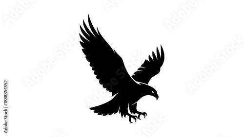 Majestic Flying Eagle Silhouette Logo