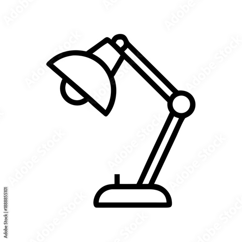 Illuminating Design: A minimalist desk lamp shines with a simple elegance, designed to bring focused light to any workspace. 