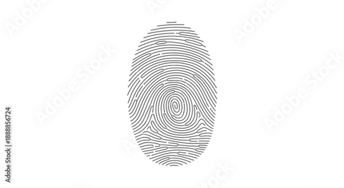 Detailed close-up of a human fingerprint pattern in black and white.