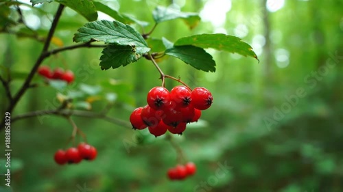 Red berries on branches