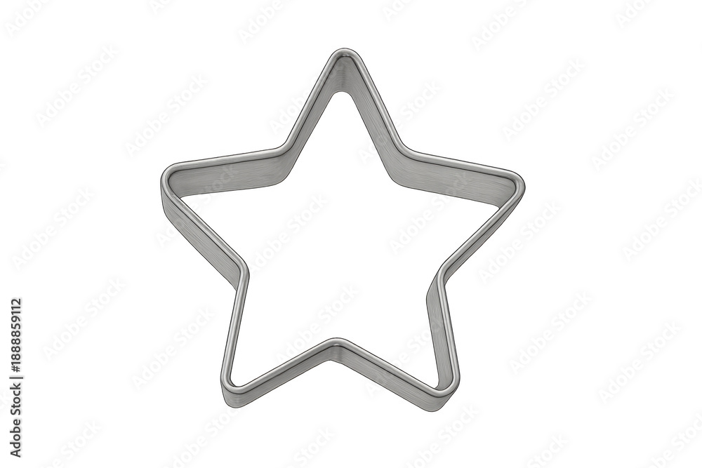 Obraz premium Baking star cookie cutter outline metal tool