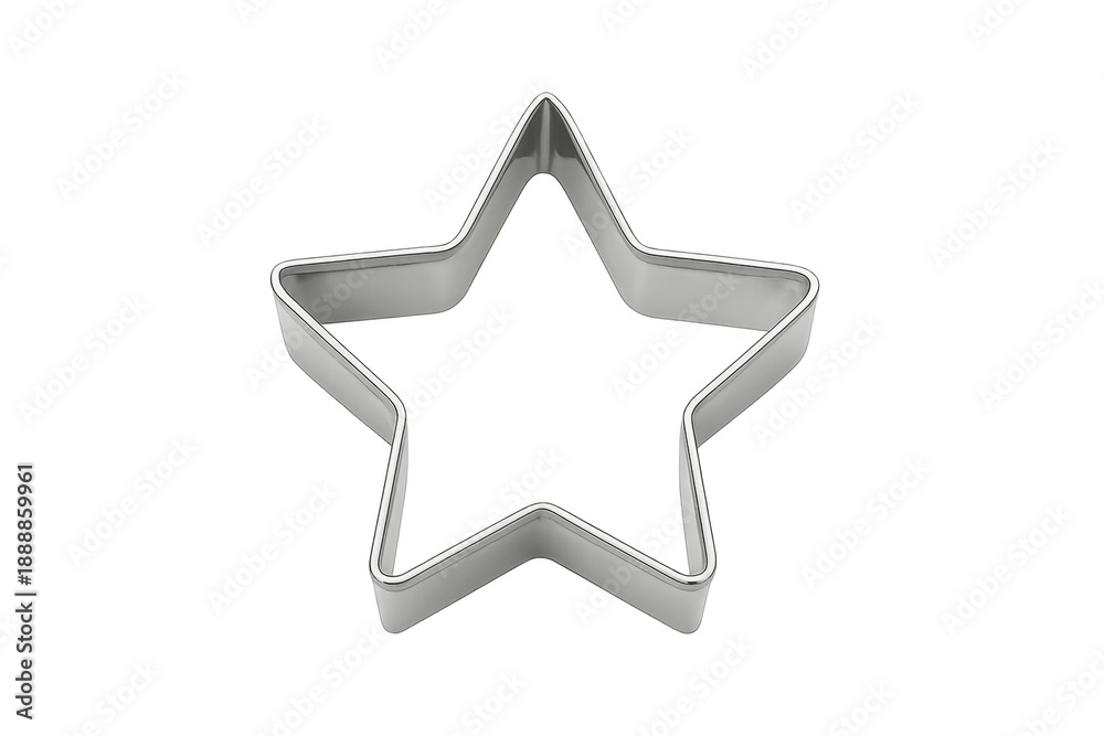 Obraz premium Star shaped metal cookie cutter for baking