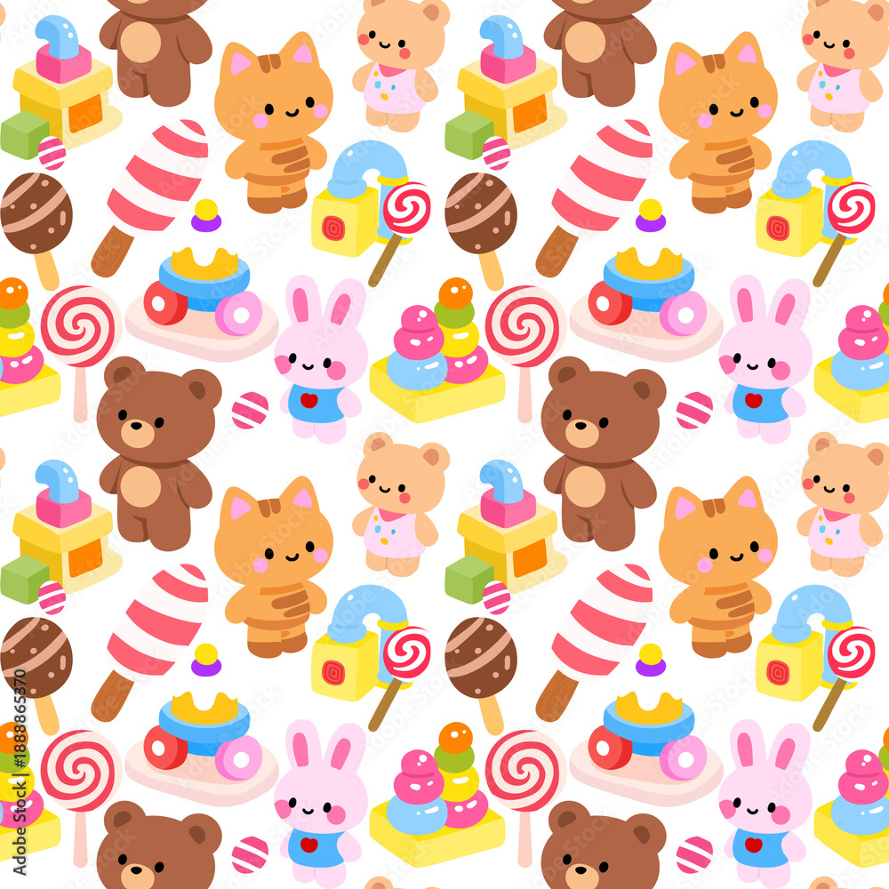 Obraz premium Cute seamless pattern 