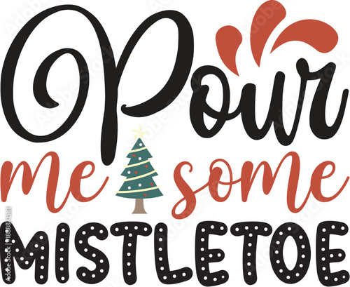 Mistletoe Pouring Illustration - Vector