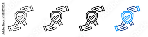 Quality Assurance Icon Different Style Outline Collection Set.