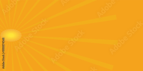 orange sun rays background design template