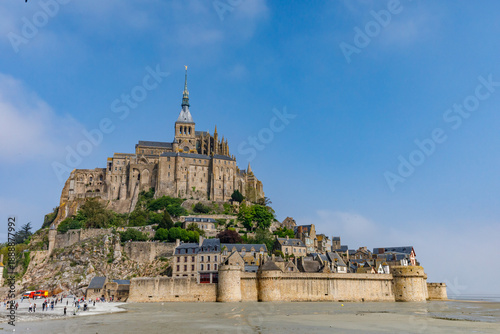 Mont-Saint-Michel, Normandy, France - April, 27th, 2025 - View of the Mont-Saint-Michel
