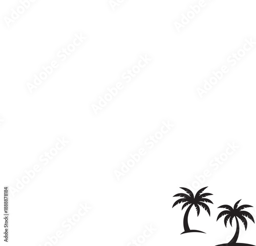  set of palm trees, palm, tree, tropical, vector, silhouette, beach, nature, leaf, illustration, summer, coconut, palm tree, island, plant, design, travel, pattern, sea, sun, palms, branch, palmtree