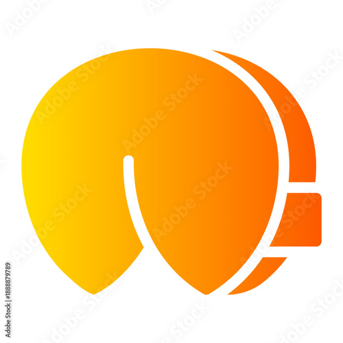 fortune cookie gradient icon