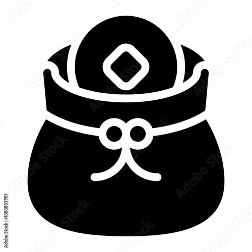 money bag glyph icon