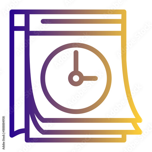 Arranging future events, tasks, or activities within a defined timeframe (Outline Gradient Style)