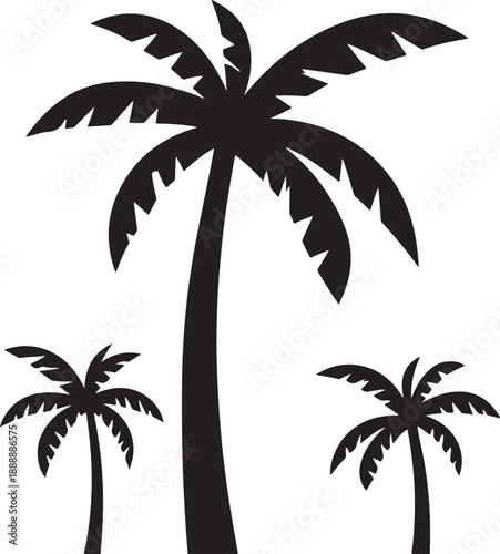 set of palm trees, palm, 