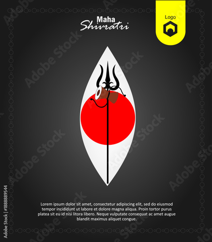 Maha Shivaratri festival vector background, lord Shivan line art and background image, Indian celebration and culture, om namah shivya