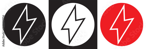 Ecology energy icons set vector symbols .Collection of clean energy and ecology icons showing radiation, electricity and power symbols in modern flat vector style.EPS10/AI.