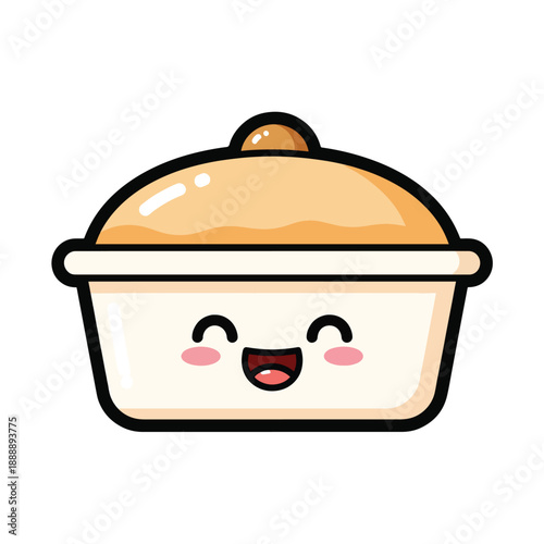 Casserole Dish with Happy Face
