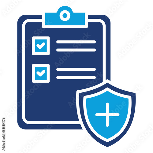 Assurance Flat Blue Icon Style