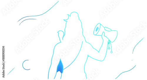 Maha Shivratri Lord Shiva Adiyogi Illustration Transparent PNG Image