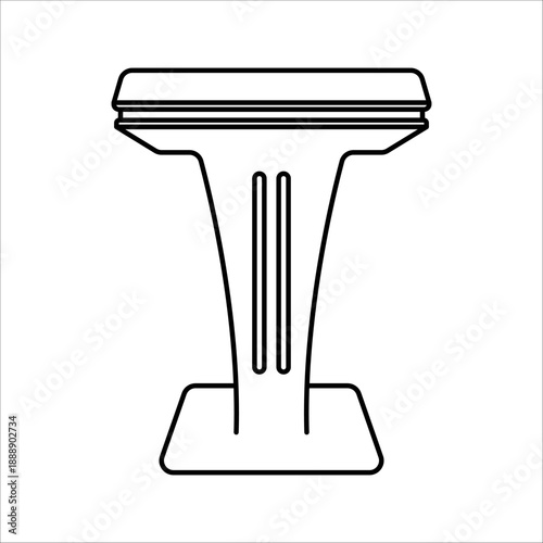 Podium of rostrum vector icon.Black vector icon isolated on white background podium of rostrum.