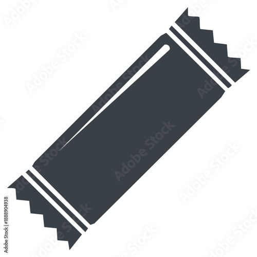 Sealed snack packaging illustration for candies single serve treats or energy bars