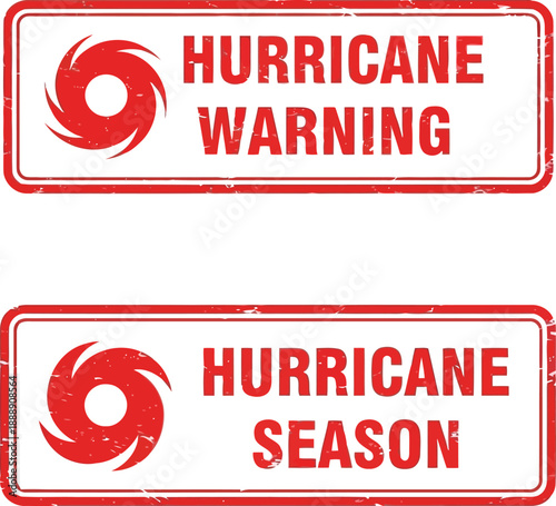 Canvastavla Hurricane Warning and Season Signs Illustrating Storm Preparedness and Safety