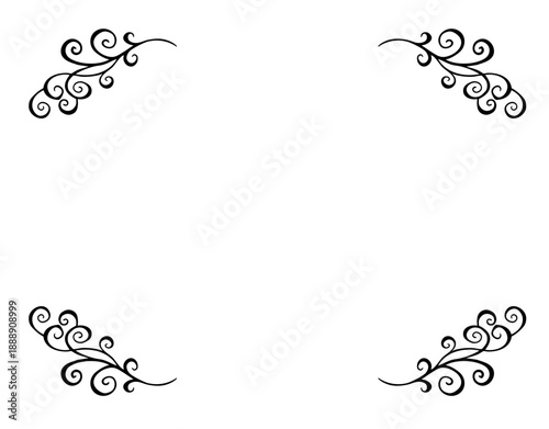 シンプルな罫線のフレーム枠