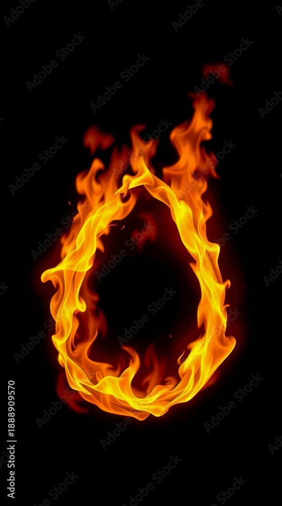 Fototapeta premium Flaming Easter Egg Design