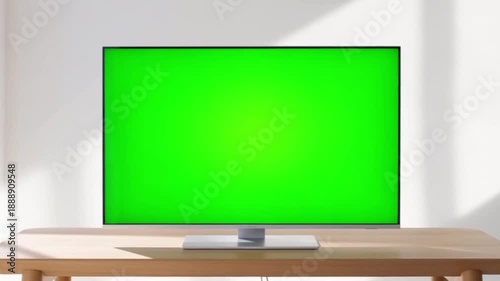 Professional Green Screen TV Mockup for Advertising, Presentation & Video Production