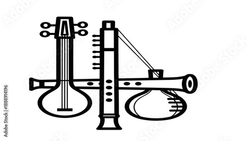Illustration of laboratory glassware
