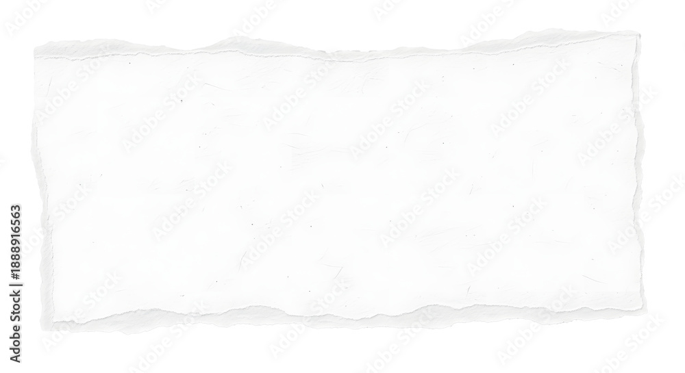 Obraz premium Torn Grey Paper on White Background, Ripped Paper Texture with Copy Space