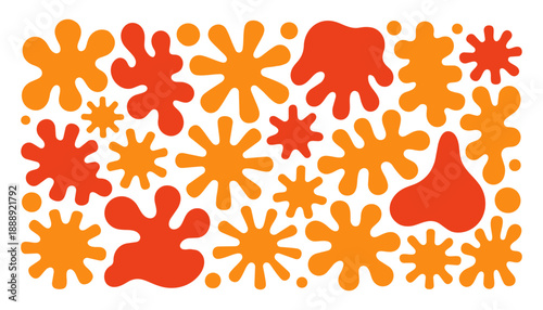 Colorful Summer Beach Icon Set with Tropical Palm Trees Shells and Ocean Elements