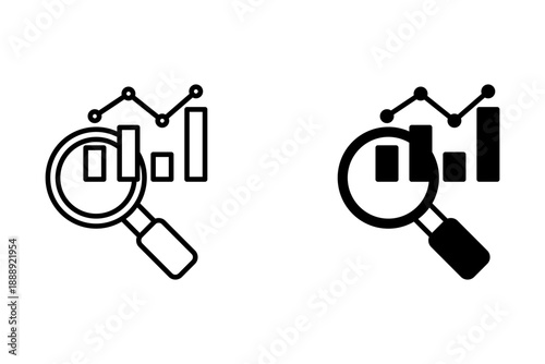 Financial Analysis Icon Element For Design