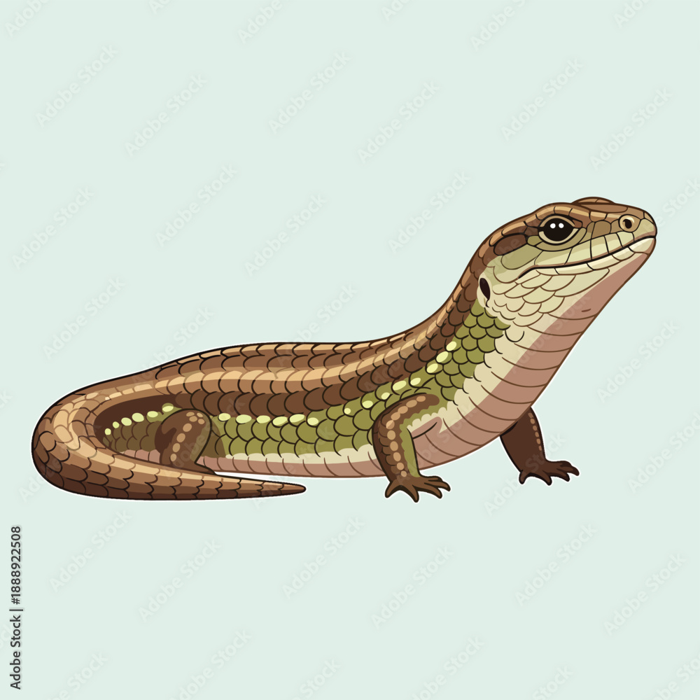 Obraz premium Vibrant Green-Spotted Lizard