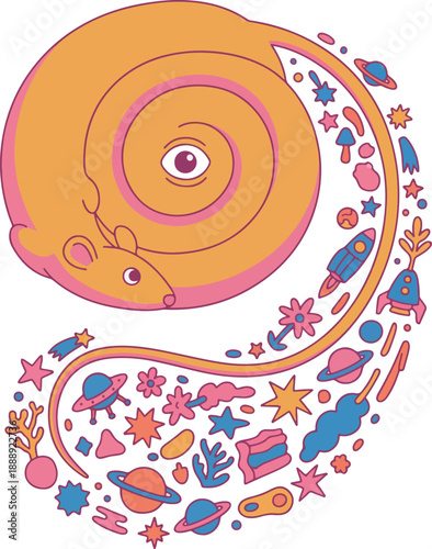 Cosmic Rat Illustration