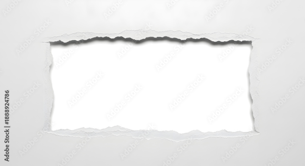 Obraz premium Vintage Torn Paper Banner, Ripped Paper Edge with Copy Space