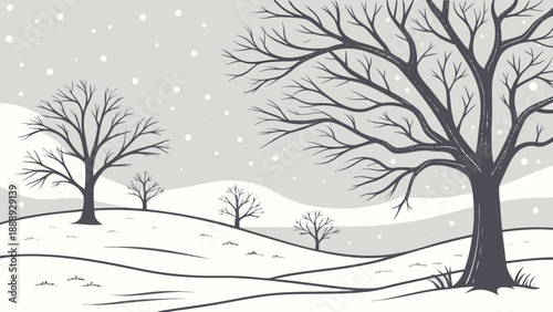 Idyllische Winter Landschaft, Hintergrund