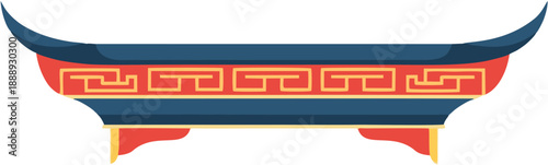 Traditional Chinese Porcelain Vase Illustration.