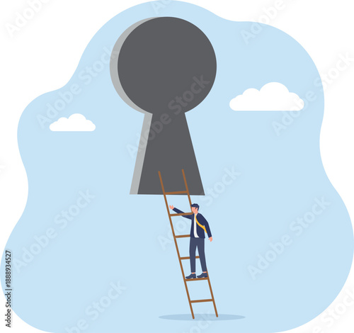 New Opportunity Concept with Professional Climbing Ladder Towards Giant Keyhole